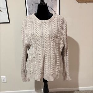 Goodfellow & Co Women's Beige Cable Knit Sweater